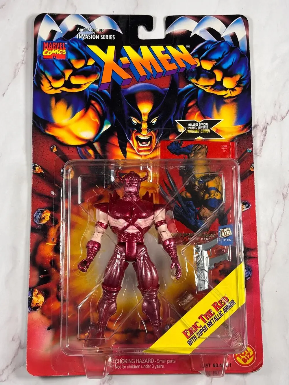 X-MEN Vintage 1995 Marvel Comic's Eric The Red Action Figure Toy Biz New